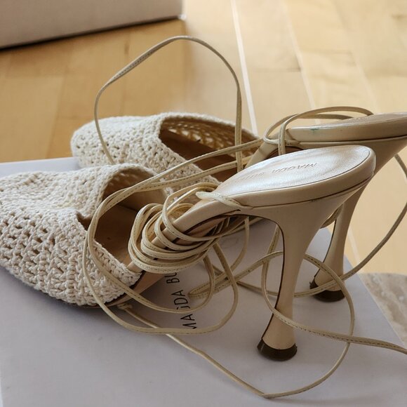 Magda Butrym Crochet Strappy Heels size 40 - Picture 2 of 9